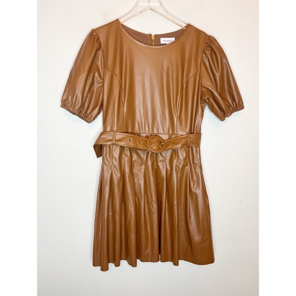 NWT Lost + Wonder Faux Leather Dress with belt.  Size Large - Picture 3 of 9